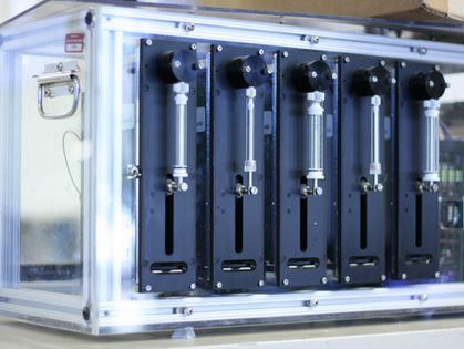 Syringe Pumps and Motor Controllers Used to Cast Gel Electrophoresis Cartridges