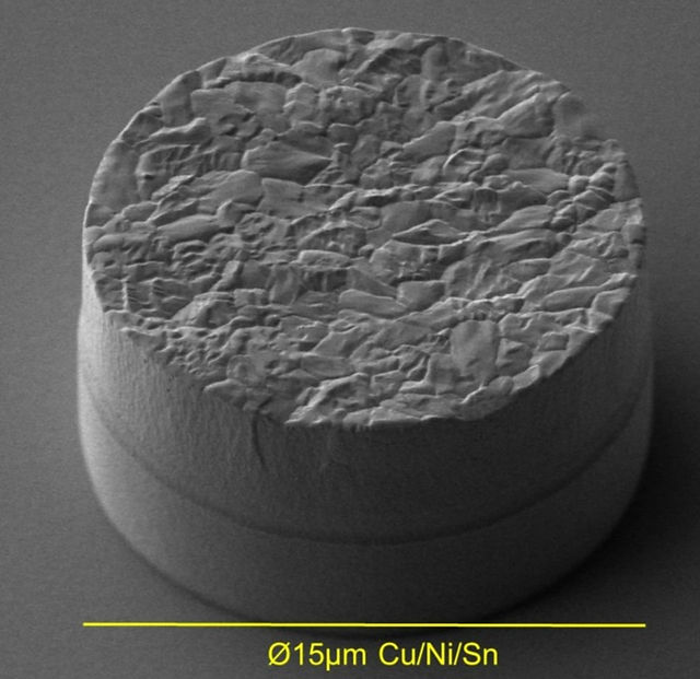 Microbumps Cu, diameter 15