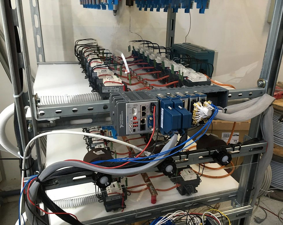 High voltage simultaneous test of 50 magnetic couplers using CompactRIO.