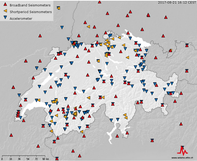 Seismometer locations