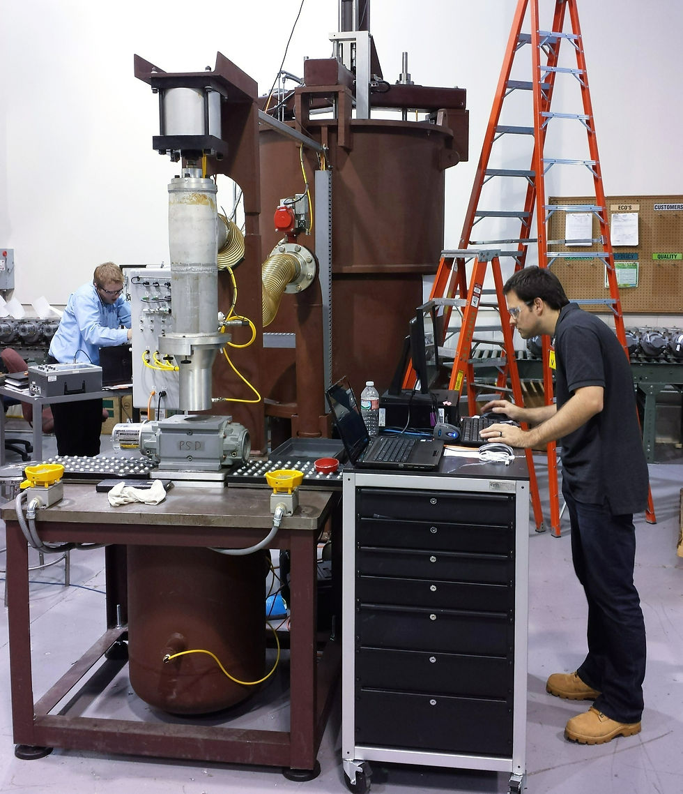 The piston prover control systems during installation.