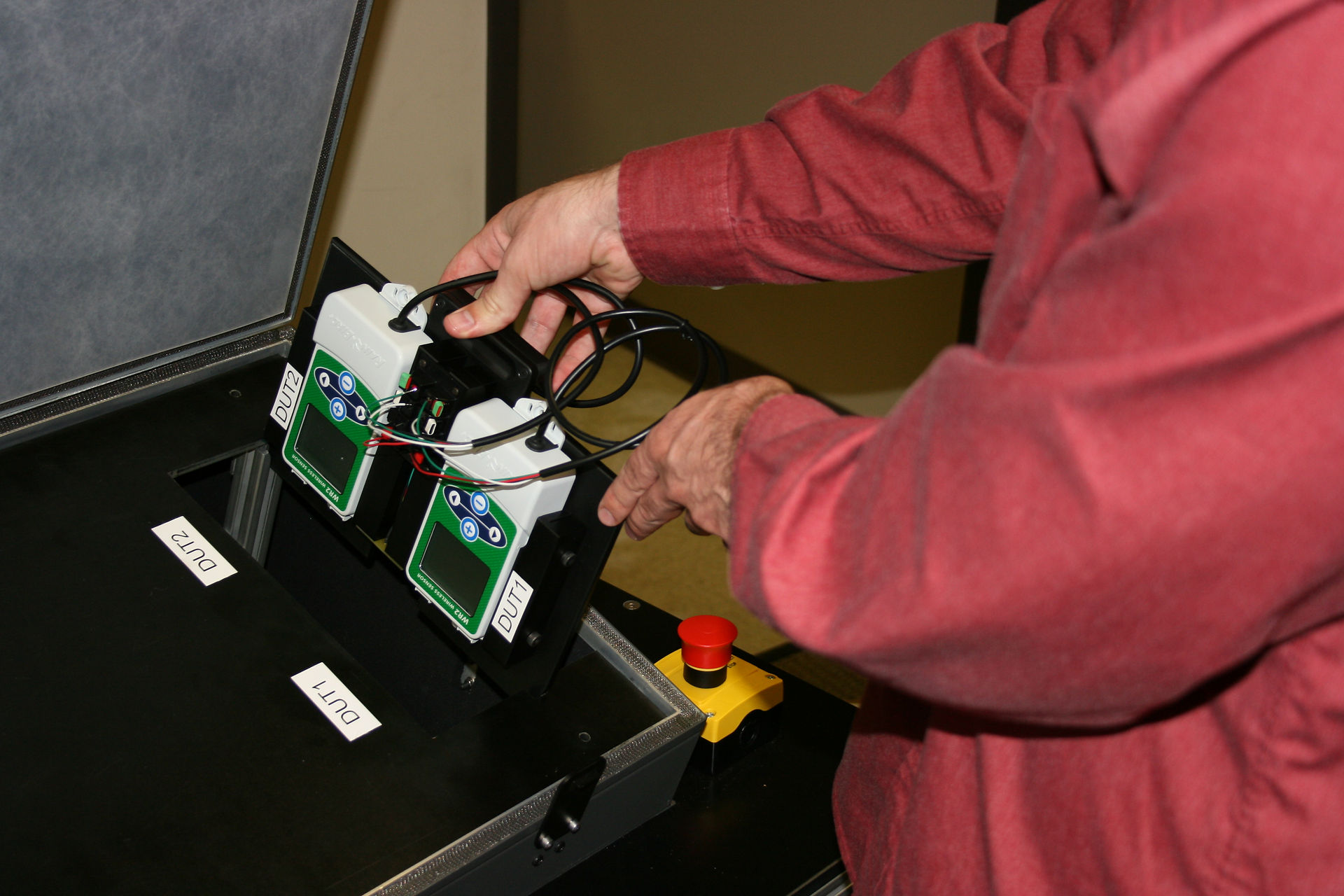 Control panel test enclosure