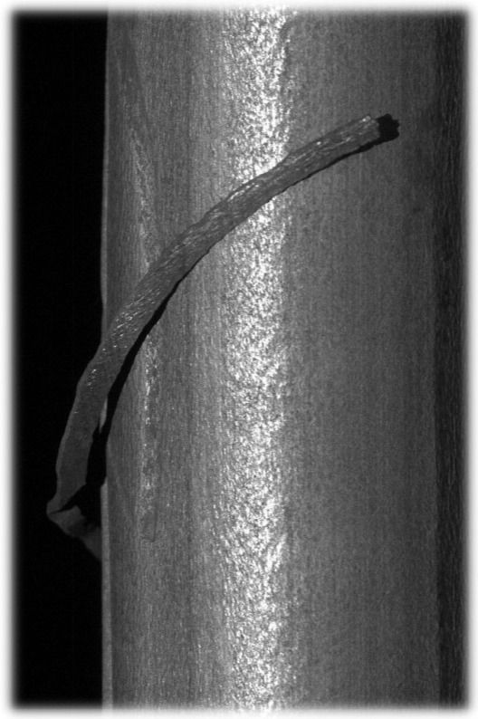 Example of steel rod with surface defect.