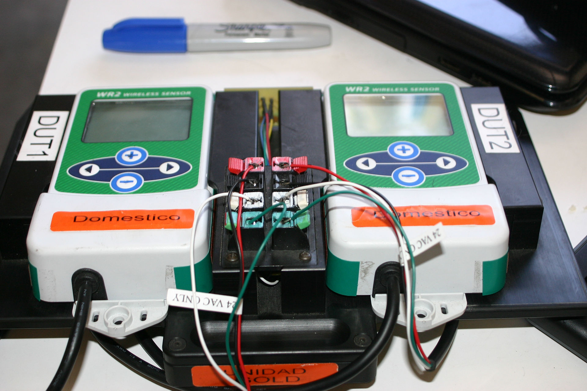 Two irrigation control panels