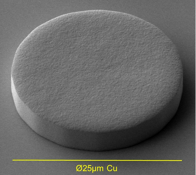 Microbumps Cu, diameter 25